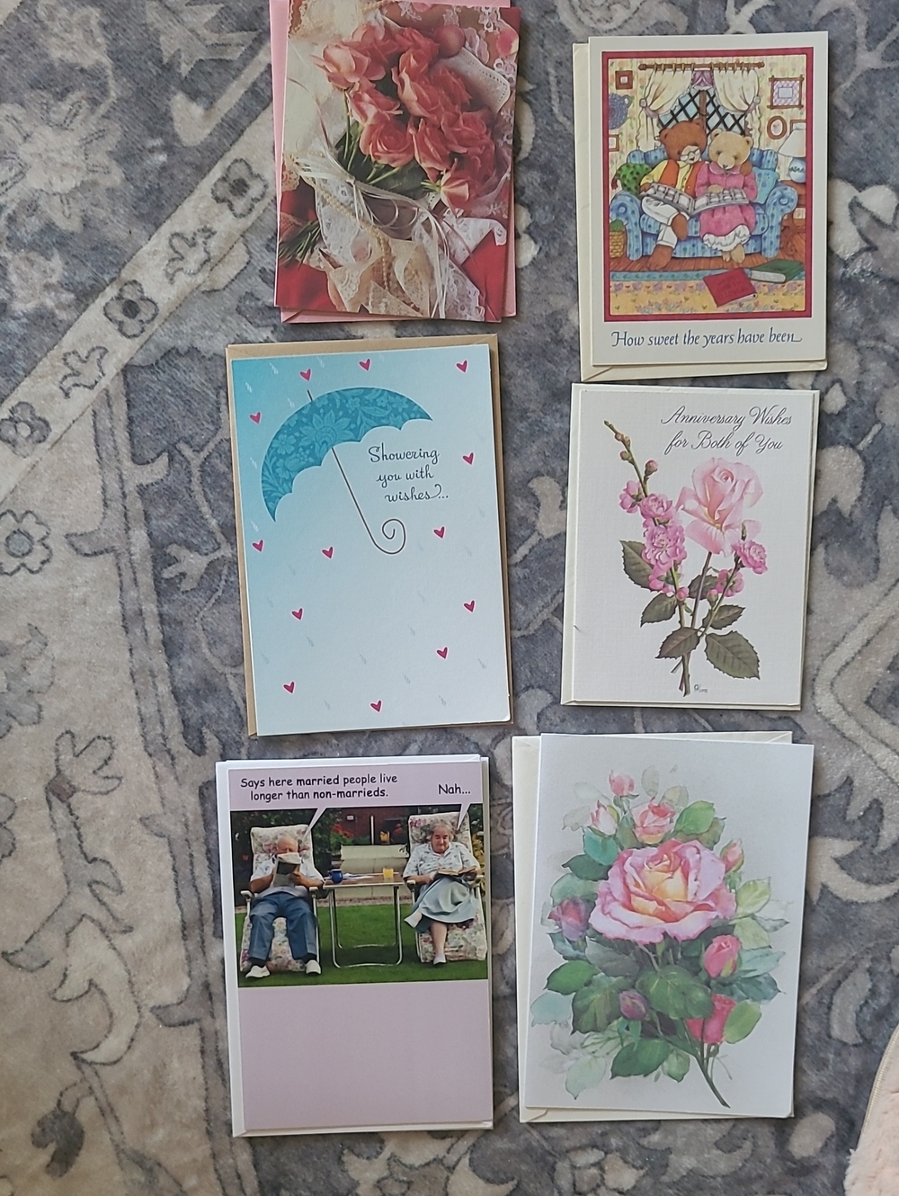 6 Anniversary, 1 Valentine Cards
